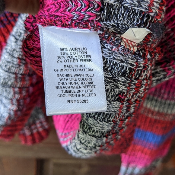 EXPRESS Striped Split Back V-Neck Sweater Size M - Picture 11 of 11